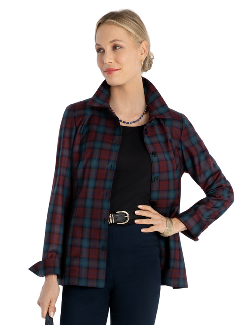 Glen Plaid Shirt Jacket | Nina McLemore